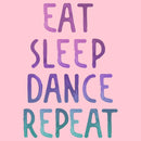 Girl's Lost Gods Eat Sleep Dance Repeat Watercolor T-Shirt