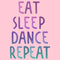 Girl's Lost Gods Eat Sleep Dance Repeat Watercolor T-Shirt