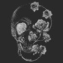 Junior's Lost Gods Rose Skull Grayscale Portrait Sweatshirt