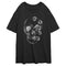 Junior's Lost Gods Rose Skull Grayscale Distressed Portrait T-Shirt