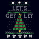 Women's Lost Gods Christmas Let's Get Lit Tree T-Shirt