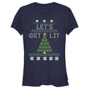 Boy's Lost Gods Christmas Let's Get Lit Tree T-Shirt