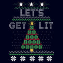 Boy's Lost Gods Christmas Let's Get Lit Tree T-Shirt