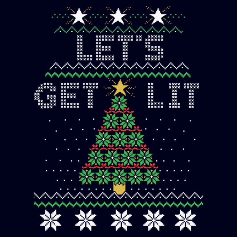 Boy's Lost Gods Christmas Let's Get Lit Tree T-Shirt