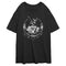 Junior's Lost Gods Celestial Moon Lotus Flower Grayscale T-Shirt