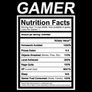 Boy's Lost Gods Gamer Nutrition Facts T-Shirt