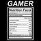 Boy's Lost Gods Gamer Nutrition Facts White Label T-Shirt