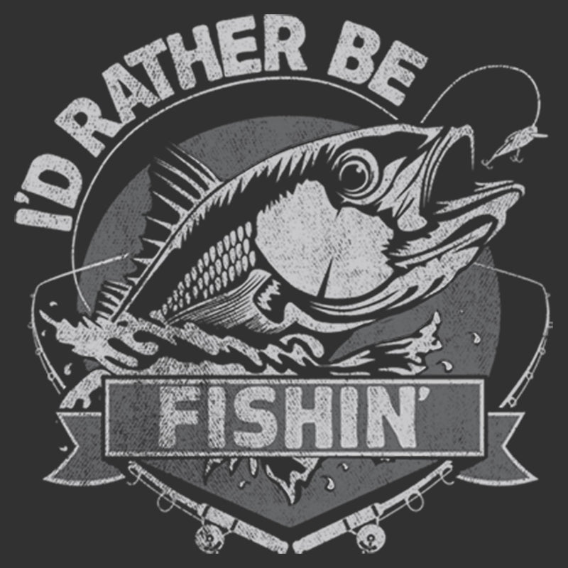 Men's Lost Gods I'd Rather Be Fishin' Distressed T-Shirt