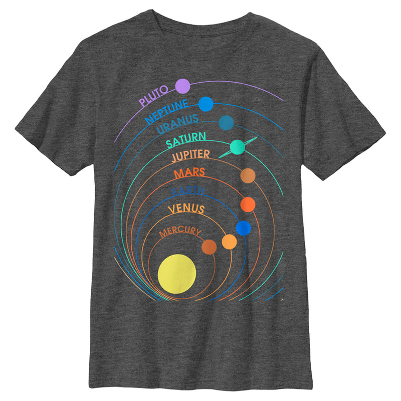 Boy's Lost Gods Solar System Planet Rings T-Shirt