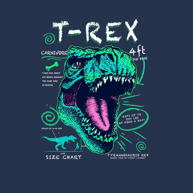 Boy's Lost Gods T-Rex Schematic Detail T-Shirt