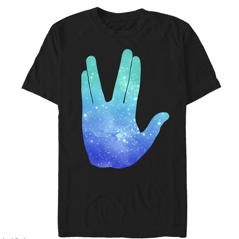 Men's Star Trek Spock Galactic Vulcan Salute T-Shirt