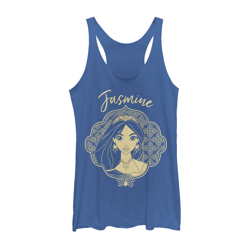 Women's Aladdin Jasmine Ornate Frame Racerback Tank Top