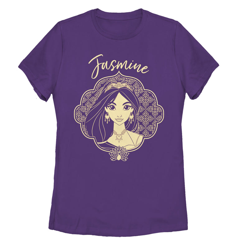 Women's Aladdin Jasmine Ornate Frame T-Shirt