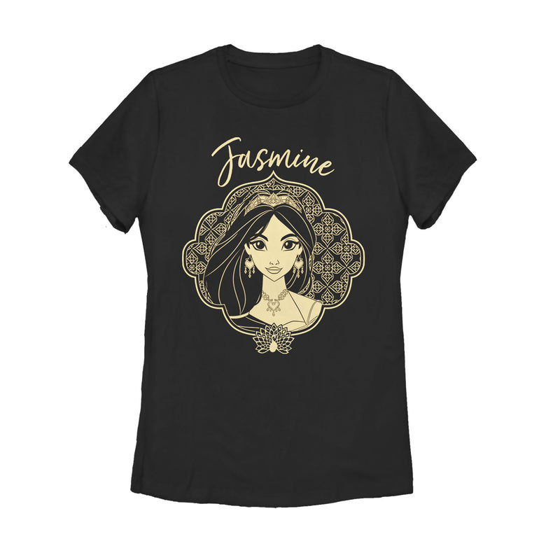 Women's Aladdin Jasmine Ornate Frame T-Shirt