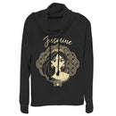 Junior's Aladdin Jasmine Ornate Frame Cowl Neck Sweatshirt