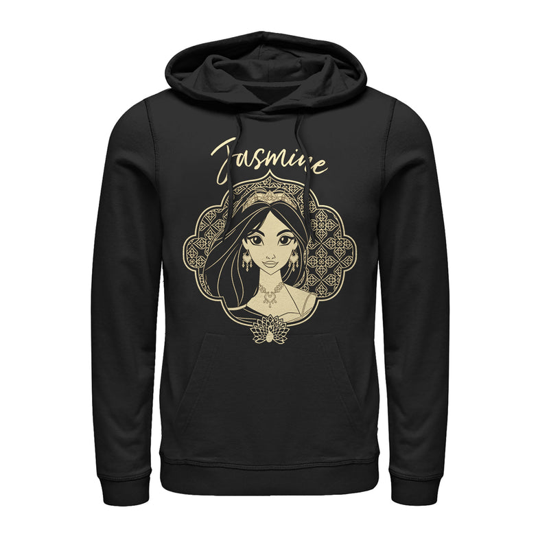 Men's Aladdin Jasmine Ornate Frame Pull Over Hoodie