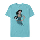 Men's Aladdin Jasmine Sketch Profile T-Shirt