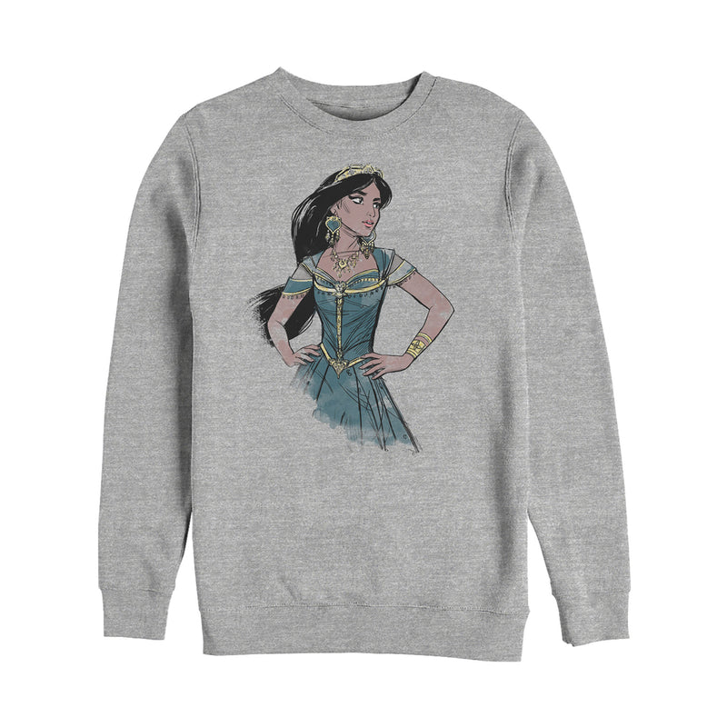 Men's Aladdin Jasmine Sketch Profile Sweatshirt