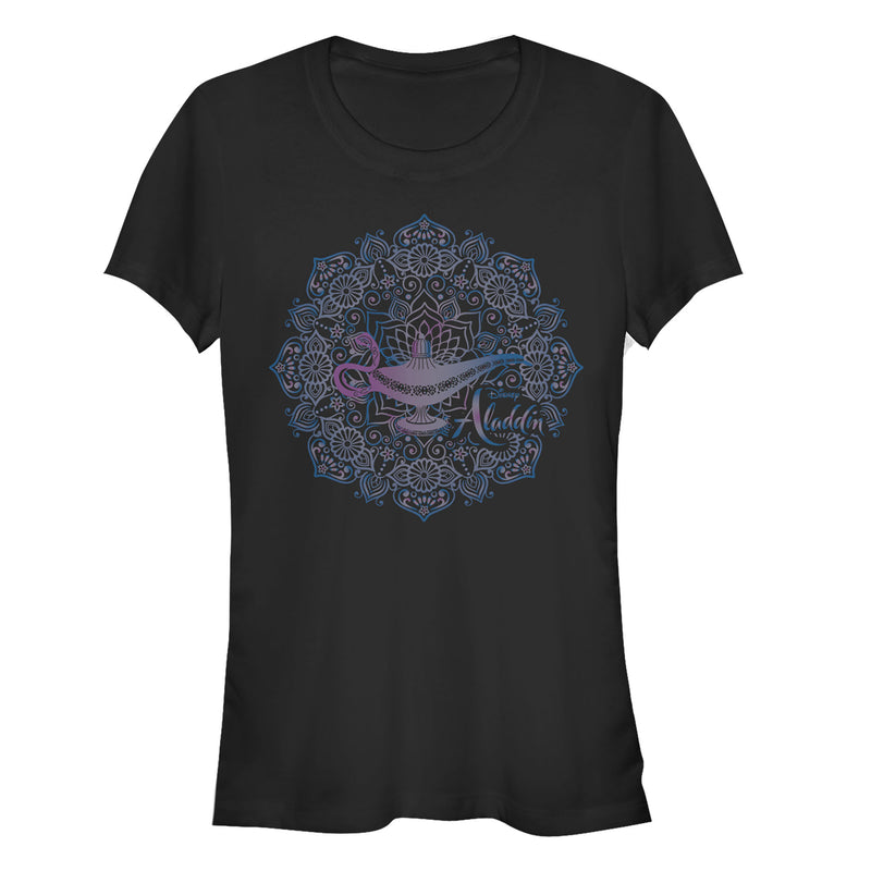 Junior's Aladdin Magical Lamp Mandala Symbol T-Shirt