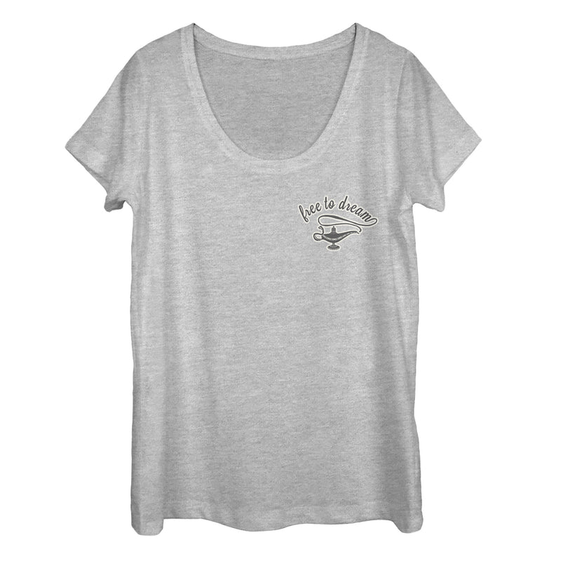 Women's Aladdin Free to Dream Badge Scoop Neck