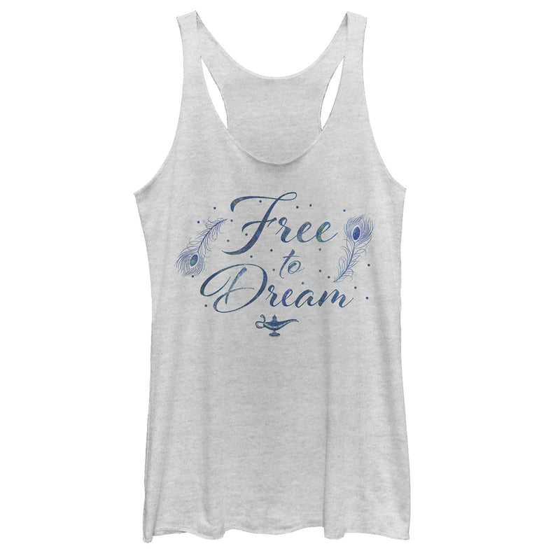 Women's Aladdin Free to Dream Feather Racerback Tank Top