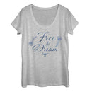 Women's Aladdin Free to Dream Feather Scoop Neck