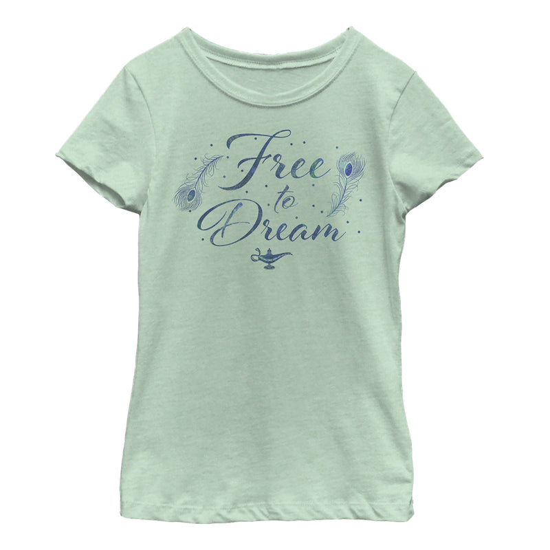 Girl's Aladdin Free to Dream Feather T-Shirt