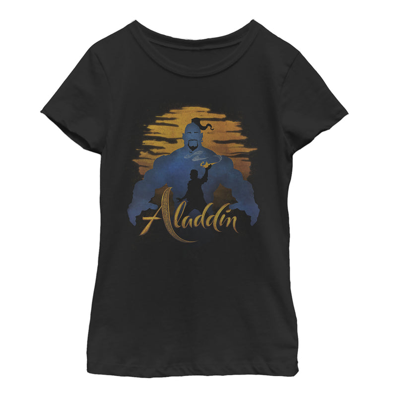 Girl's Aladdin Genie Sunset Silhouette T-Shirt