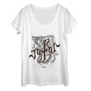 Women's Aladdin Jafar Cobra Scrawl Scoop Neck