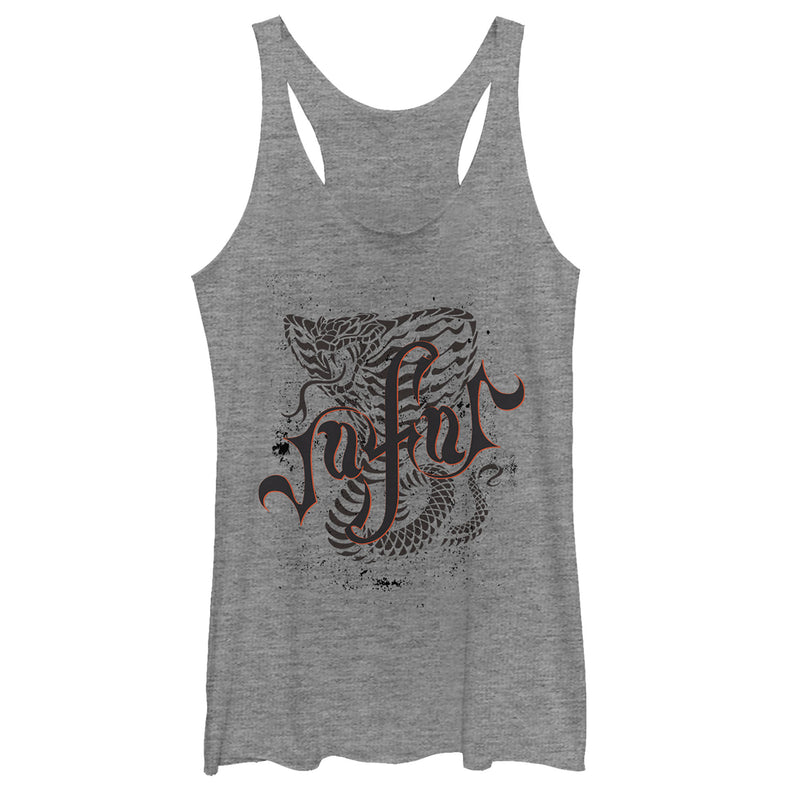 Women's Aladdin Jafar Cobra Scrawl Racerback Tank Top