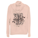 Junior's Aladdin Jafar Cobra Scrawl Cowl Neck Sweatshirt