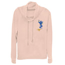 Junior's Aladdin Genie Badge Cowl Neck Sweatshirt