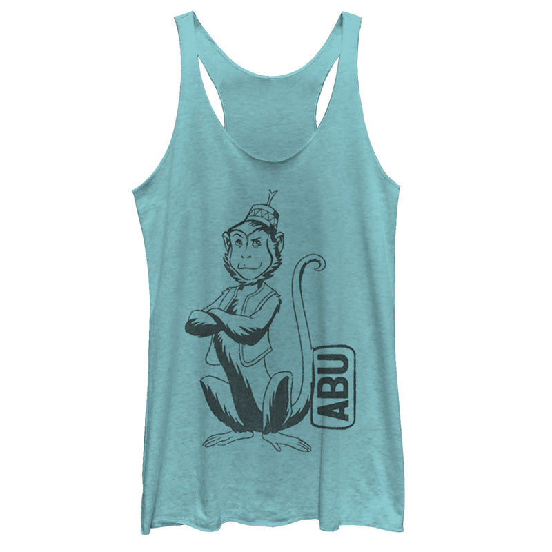 Women's Aladdin Cartoon Abu Profile Racerback Tank Top