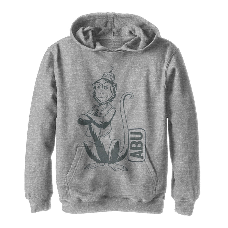 Boy's Aladdin Cartoon Abu Profile Pull Over Hoodie