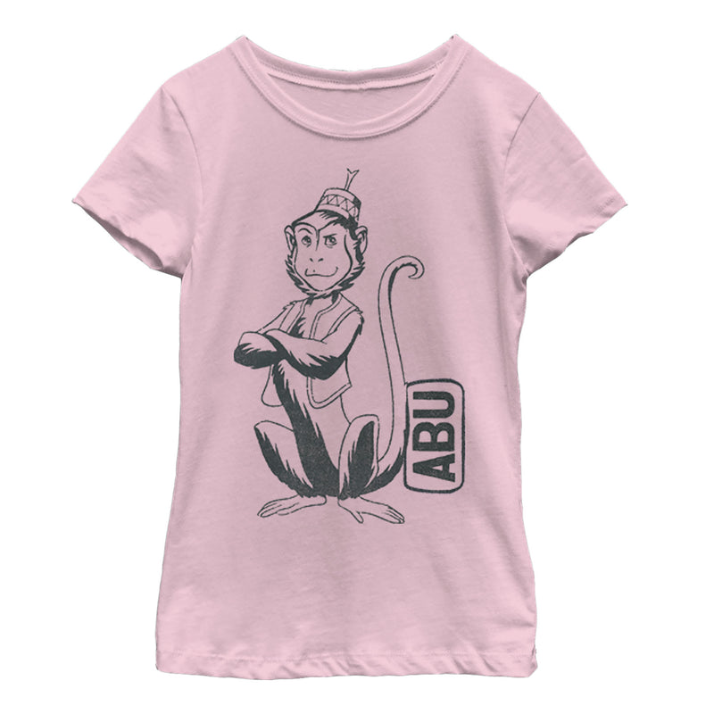 Girl's Aladdin Cartoon Abu Profile T-Shirt