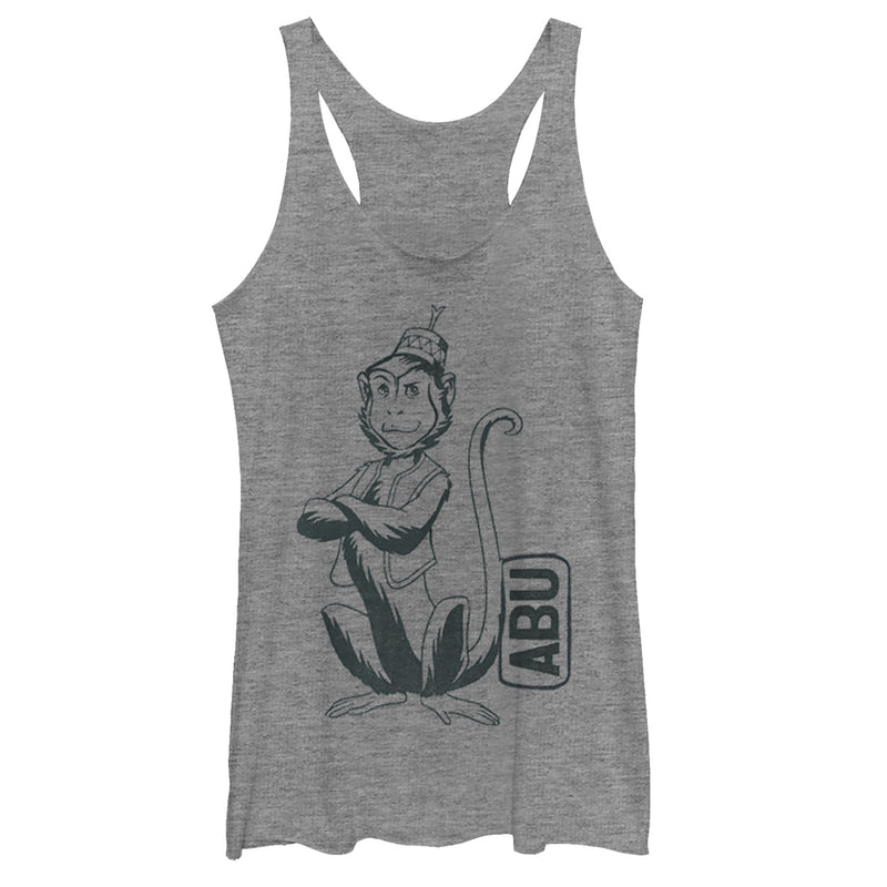 Women's Aladdin Cartoon Abu Profile Racerback Tank Top