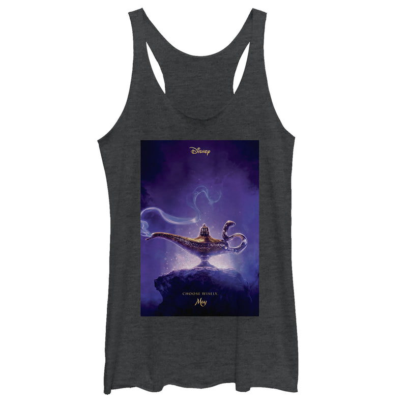 Women's Aladdin Choose Wisely Movie Poster Racerback Tank Top