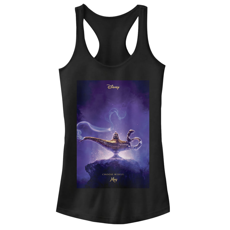 Junior's Aladdin Choose Wisely Movie Poster Racerback Tank Top