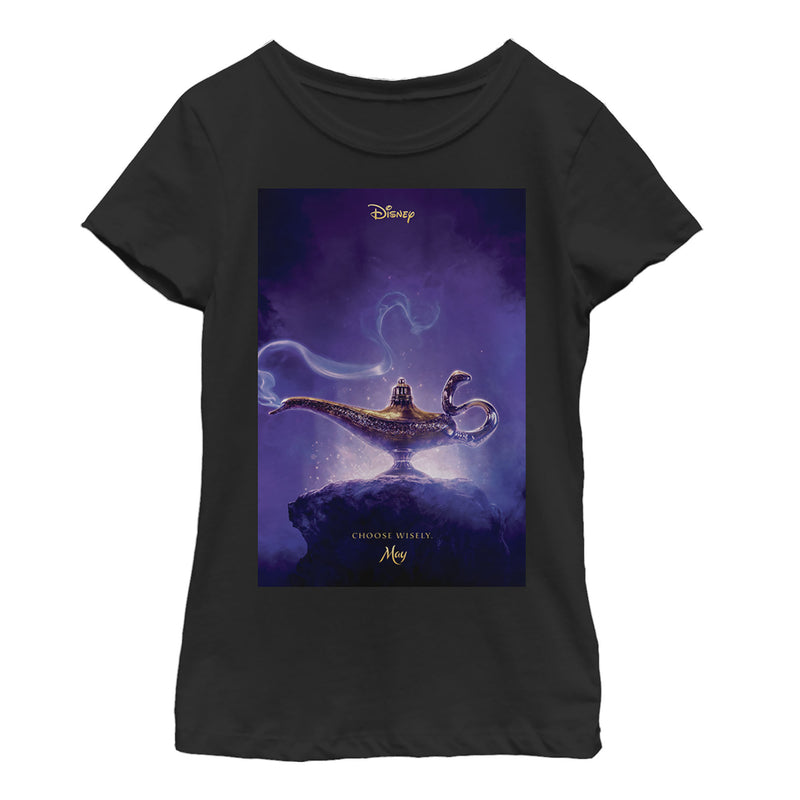 Girl's Aladdin Choose Wisely Movie Poster T-Shirt