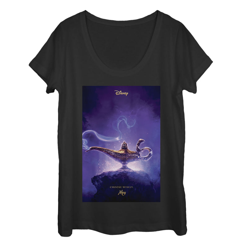 Women's Aladdin Choose Wisely Movie Poster Scoop Neck