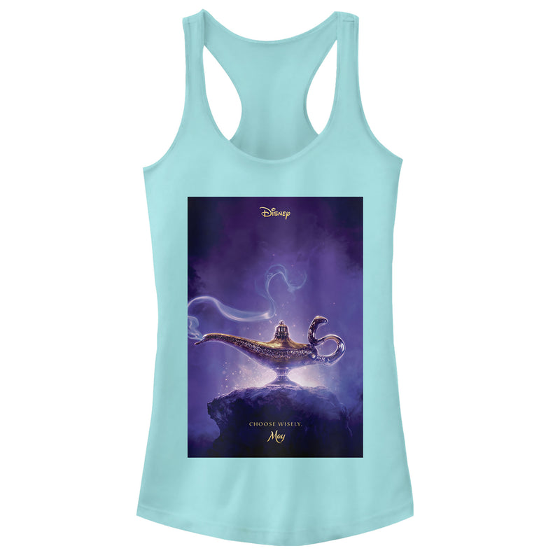 Junior's Aladdin Choose Wisely Movie Poster Racerback Tank Top