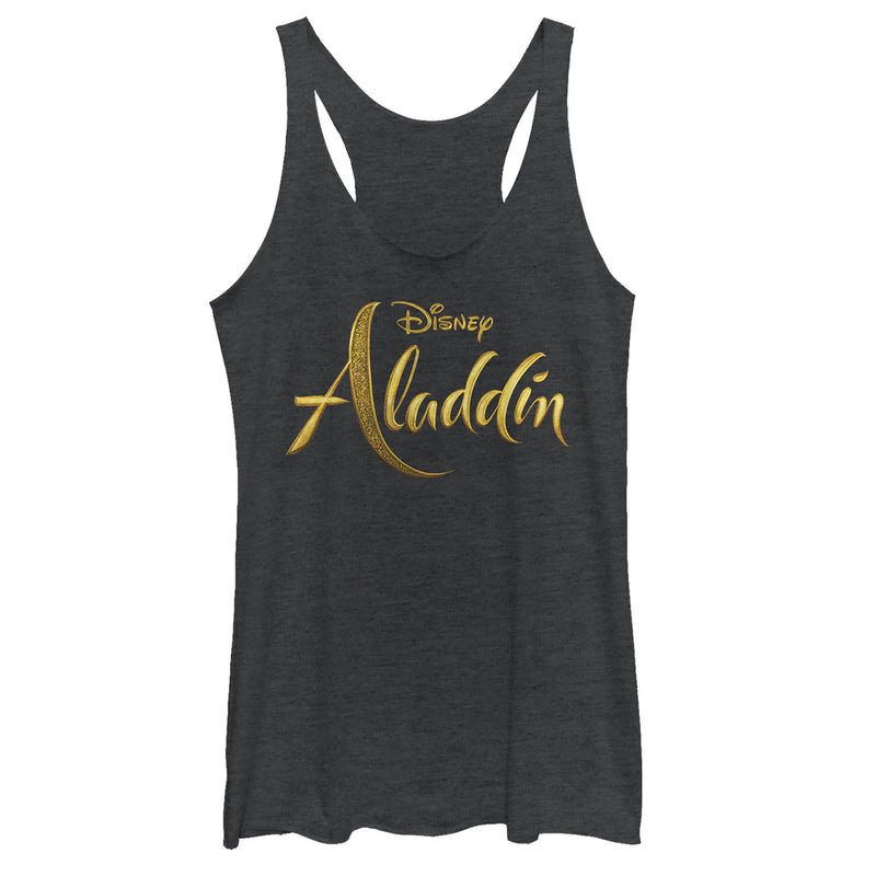 Women's Aladdin Script Logo Racerback Tank Top