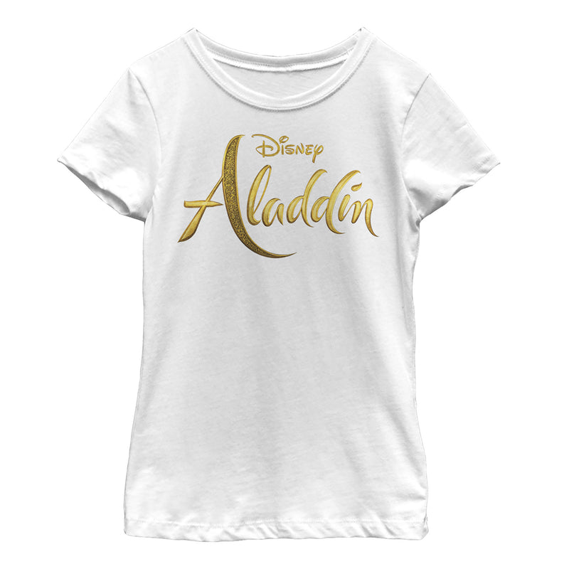 Girl's Aladdin Script Logo T-Shirt