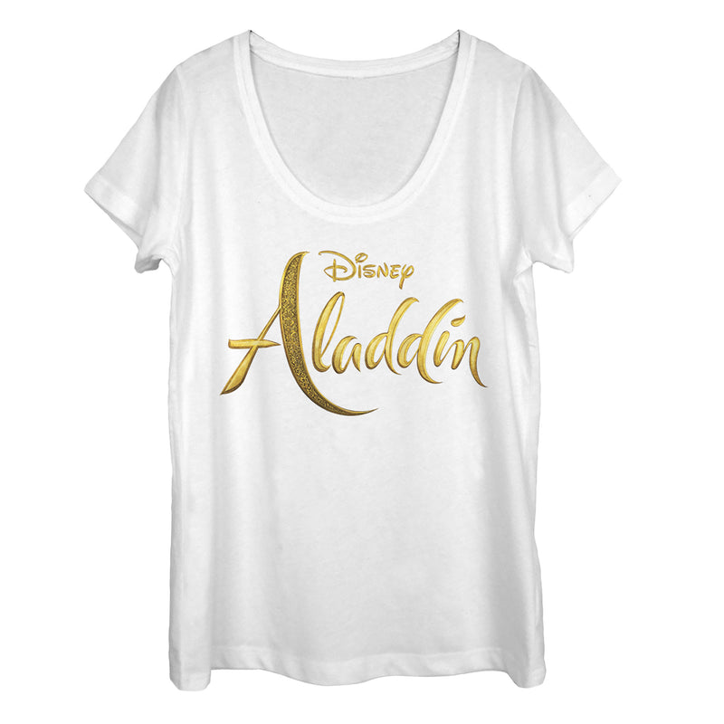 Women's Aladdin Script Logo Scoop Neck