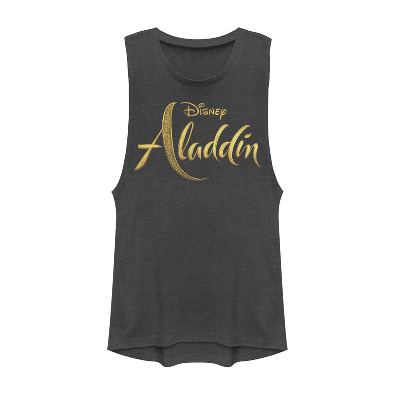 Junior's Aladdin Script Logo Festival Muscle Tee