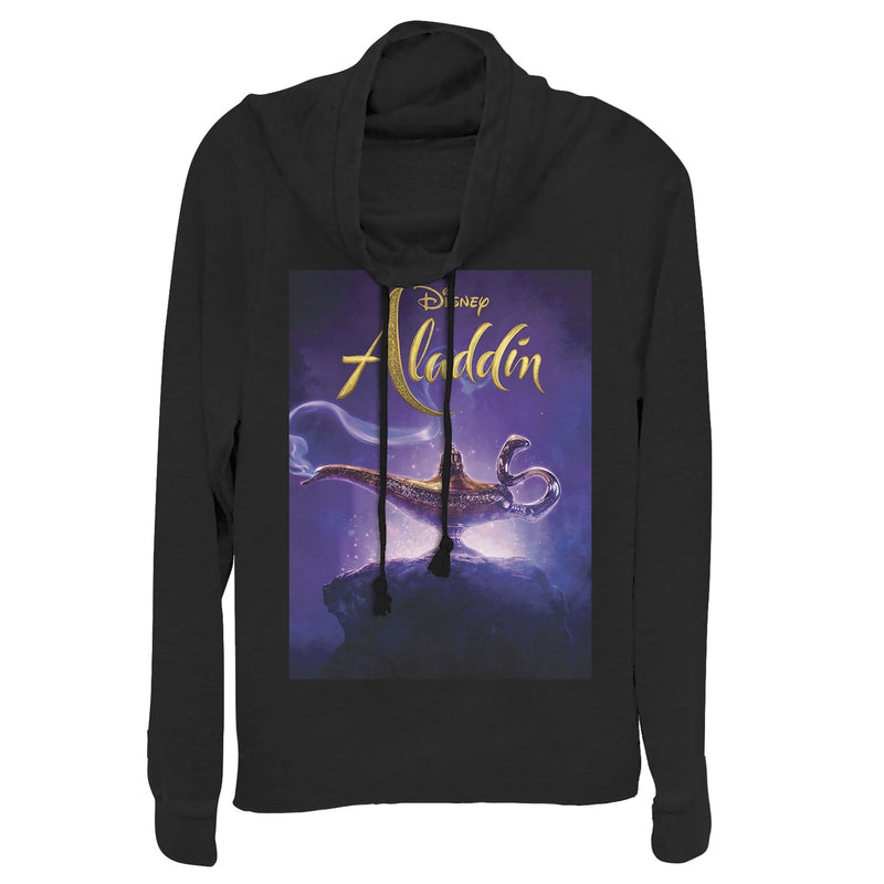 Junior's Aladdin Movie Poster Magic Cowl Neck Sweatshirt