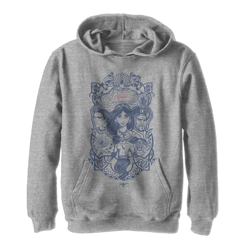 Boy's Aladdin Vintage Character Frame Pull Over Hoodie