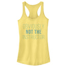 Junior's CHIN UP Not the Instructor Racerback Tank Top