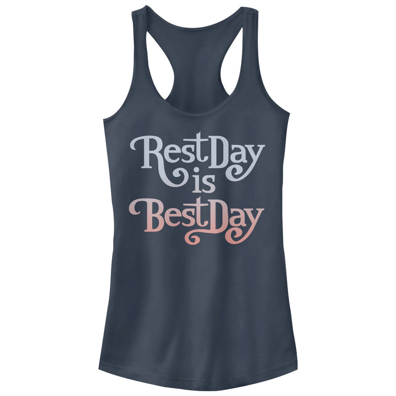 Junior's CHIN UP Rest Day is Best Day Racerback Tank Top