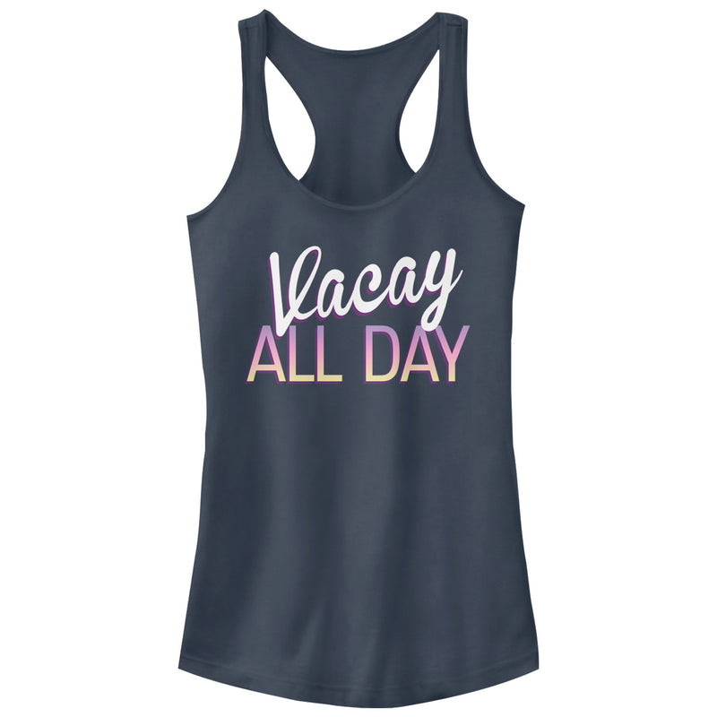 Junior's CHIN UP Vacay All Day Racerback Tank Top